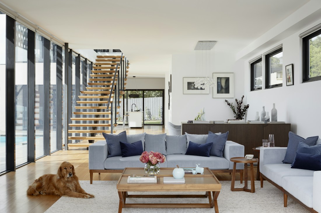 Elegant contemporary interior with soft natural light
